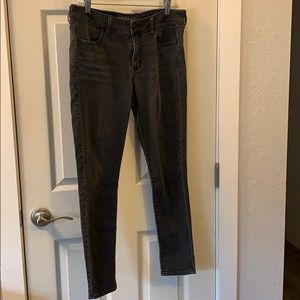 American eagle stretch faded black jeans